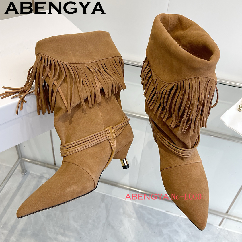 Suede Leather Edge Tassel Desi - đánh giá và giá Ethnic Fashion Design